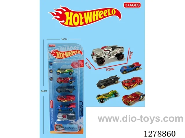 free wheel alloy car 6PCS
