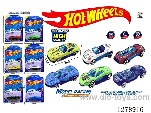 free wheel alloy car 6PCS