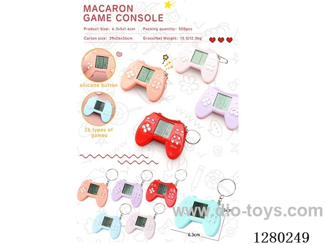 Small 3-Button Macaron Tetris Game Console
