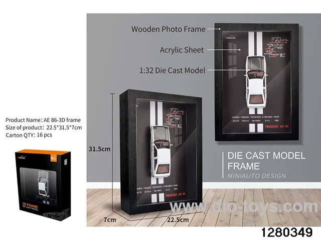 1:32 die-cast car m odel 3D Wall Hanging