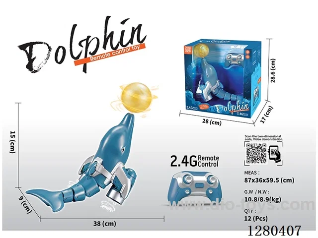 2.4G RC Dolphin with Lights, Battery Included
