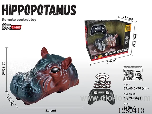 2.4G RC Hippo with Water Spray Function, Battery Included
