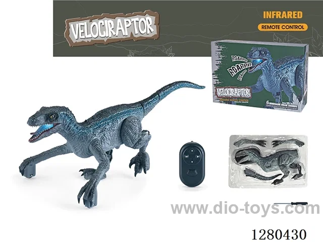 Infrared Rampaging Velociraptor (Gray-Blue) W L/M (Batteries Not Included)
