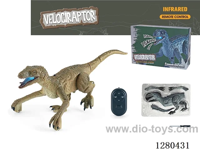 Infrared Rampaging Velociraptor (Green) W L/M (Batteries Not Included)