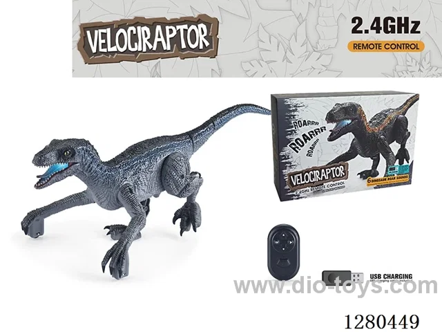 2.4G RC Velociraptor (Silver-Gray) W L/M (Batteries Included)