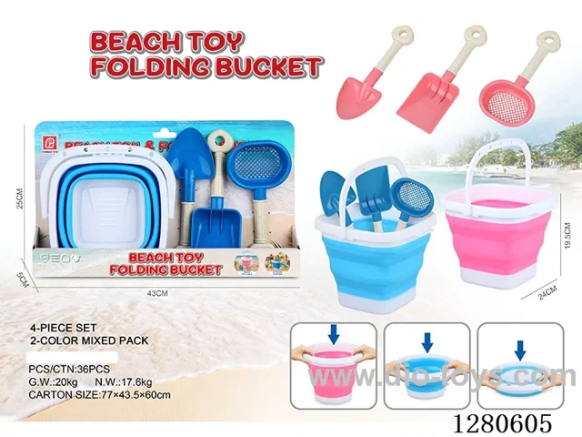 3L Folding Telescopic Square Bucket with Sand Shovel