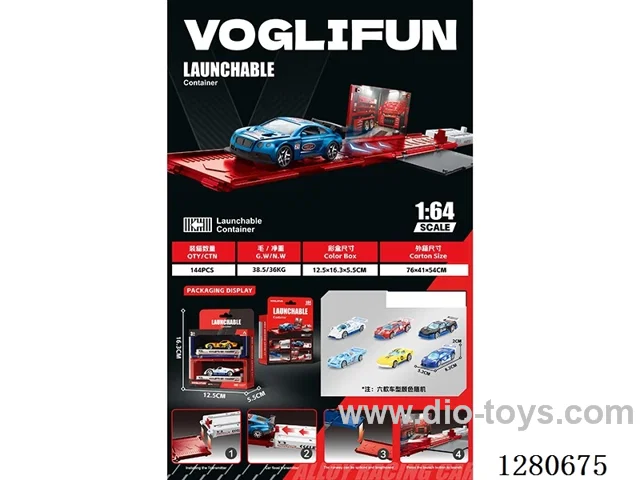 1:64 Die-Cast Free Wheel Car