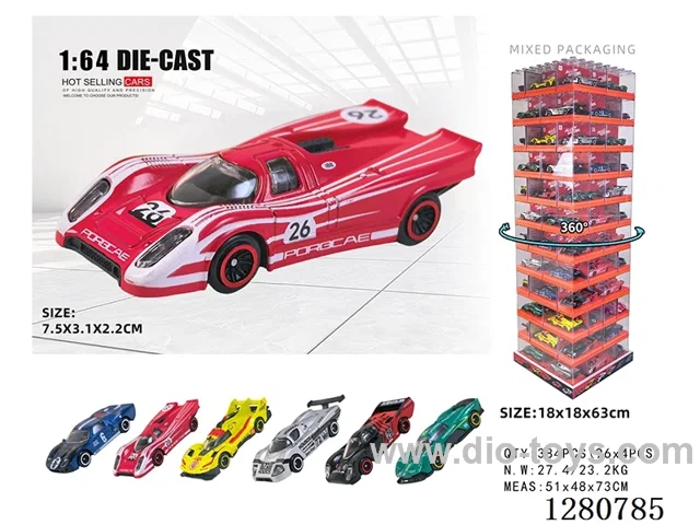 1:64 free wheel alloy car