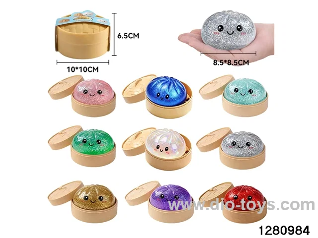 8.5cm squeeze dumpling toys in paper card