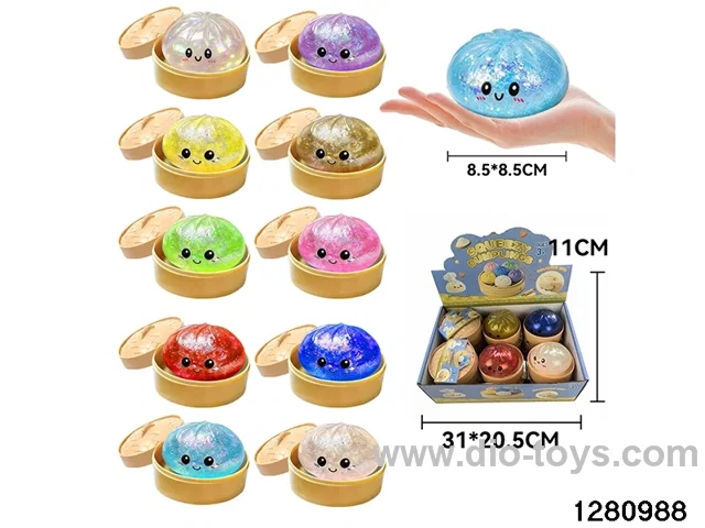8.5cm maltose squeeze dumpling toys in display box(12pcs)