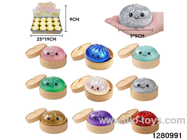 5cm squeeze dumpling toys in display box(24pcs)