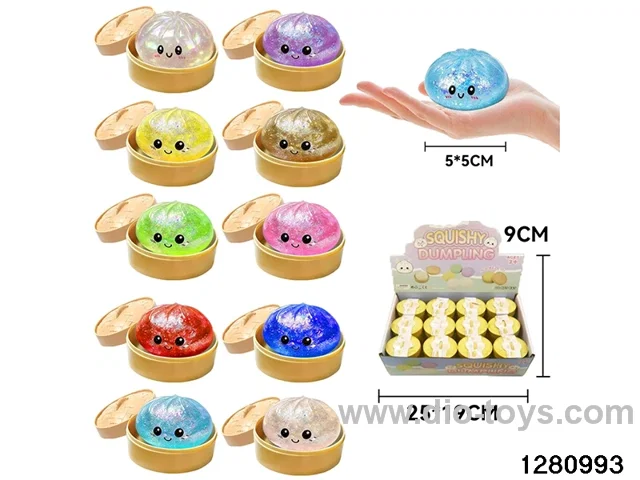 5cm squeeze dumpling toys in display box（24pcs/box）