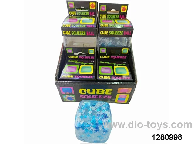 5cm icecube squeeze toys in display box(12pcs)