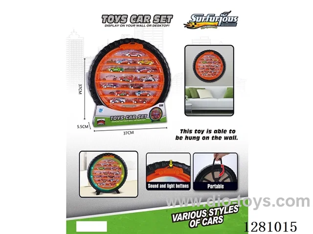 Wheel Storage Rack with 13 Tin Cars