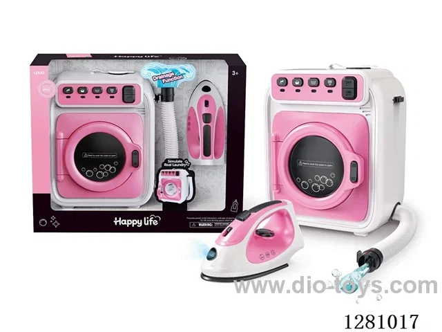 Electric Washing Machine W L/M + Iron (Requires 3+3 AA Batteries; Batteries Not Included)