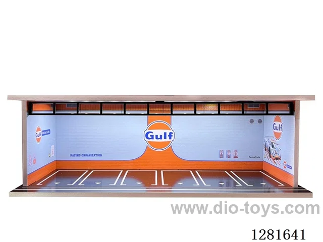 1:64 Illuminated Scale Model Car Garage Parking Lot Die-Cast Car Storage and Display Rack (with Acrylic Dust-Proof Doors)