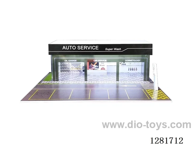 1:64 Model Car Repair Shop Display and Storage Scene