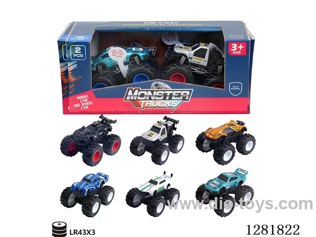 1:64 inertia alloy car 2PCS