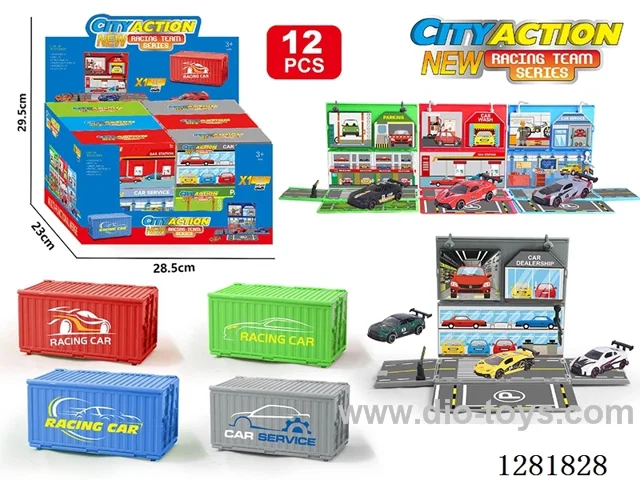 1:64 free wheel alloy car 12PCS