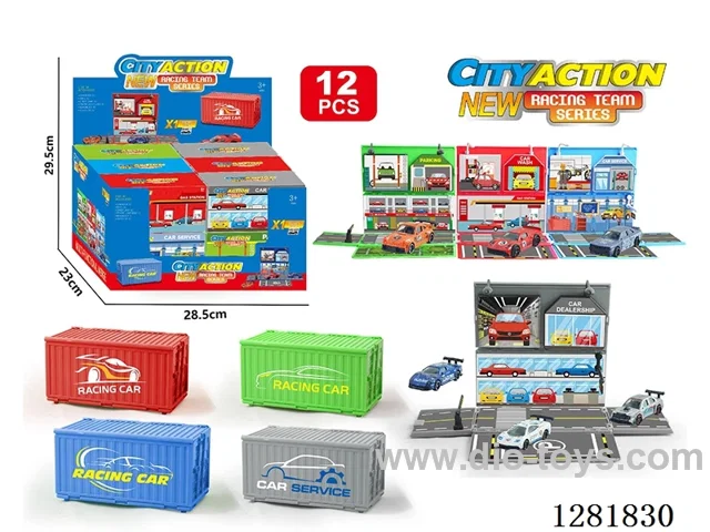 1:64 free wheel alloy car 12PCS