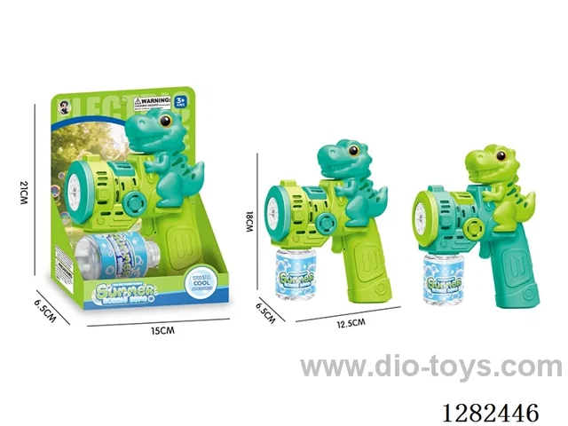 6-Hole Lighted T-Rex Bubble Gun 70ML (Battery Not Included)