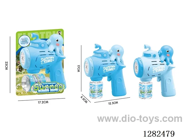 Light-Up Octopus Bubble Gun 70ML (Batteries Not Included)