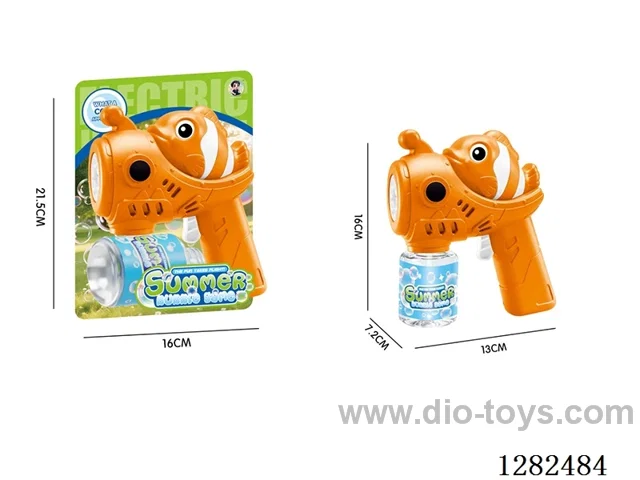 Light-Up Clownfish Bubble Gun 70ML (Batteries Not Included)