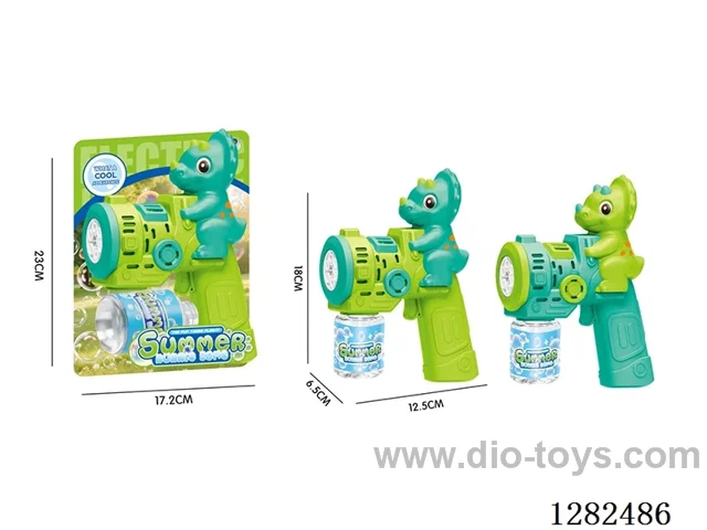Light-Up Triceratops Bubble Gun 70ML (Battery Not Included)