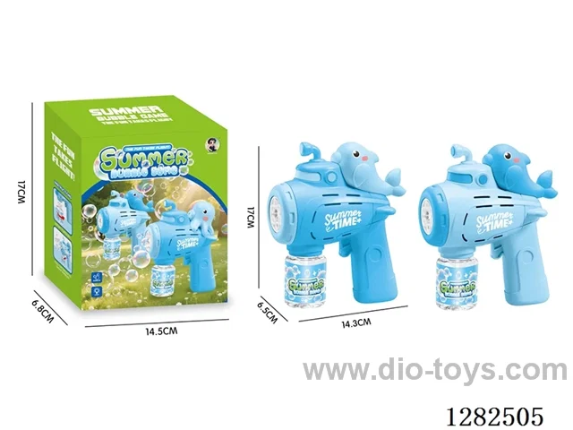 Light-Up Dolphin Bubble Gun (70ml) - Battery Not Included