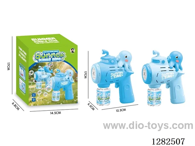 Light-Up Octopus Bubble Gun (70ml) - Battery Not Included