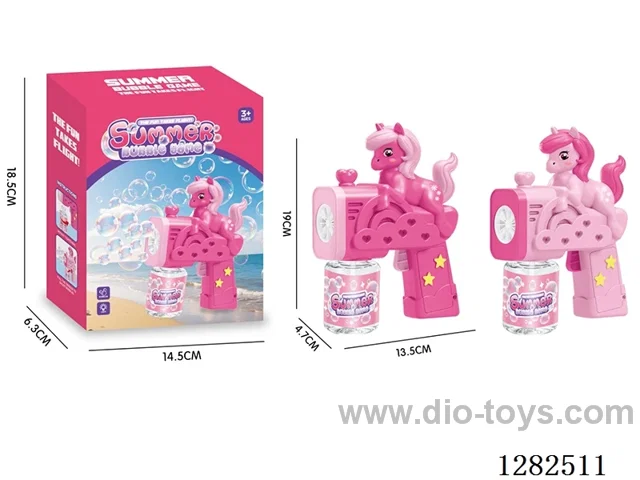 Light-Up Unicorn Bubble Gun 70ML (Batteries Not Included)