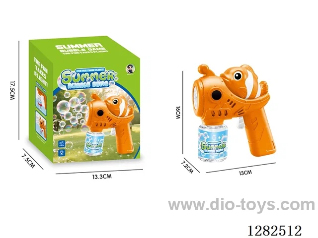 Light-Up Clownfish Bubble Gun 70ML (Batteries Not Included)