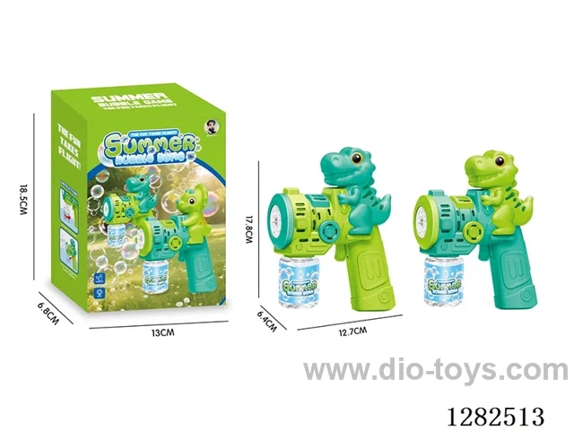 Light-Up T-Rex Bubble Gun 70ML (Batteries Not Included)