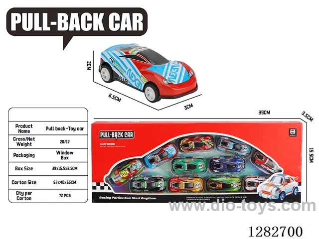 1:64 Metal Pull-Back Cars (11-PCS)