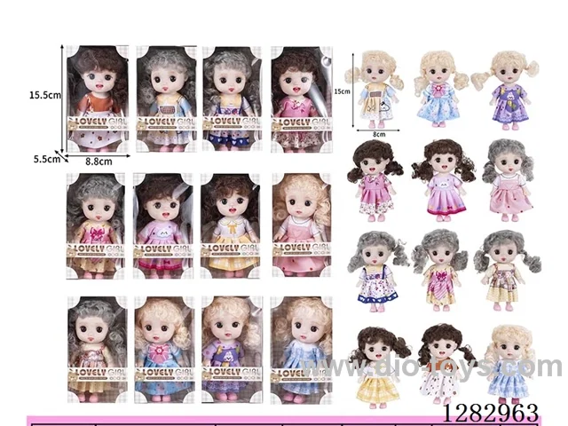 6-inch Solid-Body Dolls, 12 Styles, Assorted