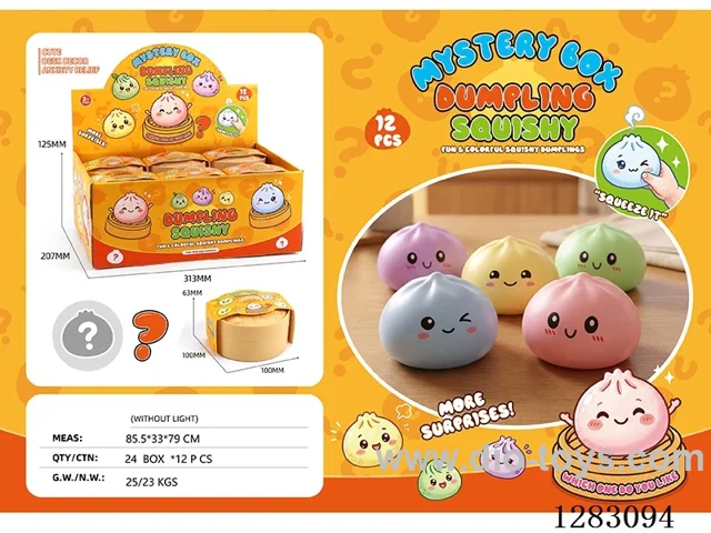Vinyl BB Whistle Squeeze Bun 12PCS