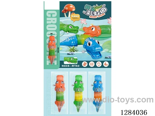Rainbow Ring Wind-Up Crocodile