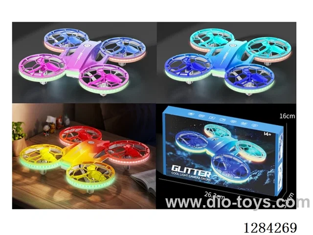 RC Quadcopter 2.4G Altitude Hold, Lights, Multiple Speed Settings included battery