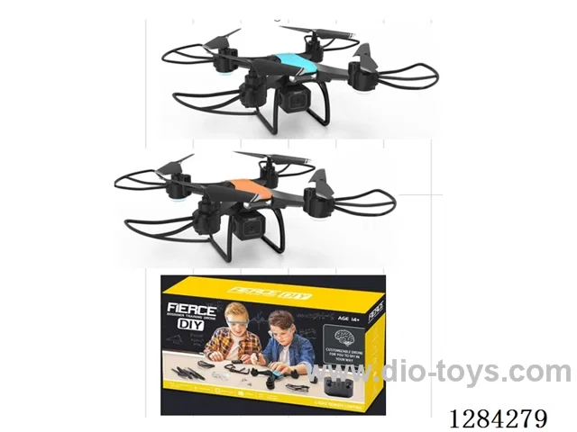 RC Quadcopter DIY Assembly Version / 2.4 GHz Altitude Hold, LED Lights, Upgradeable Camera, App Control, Multiple Training Modes included battery