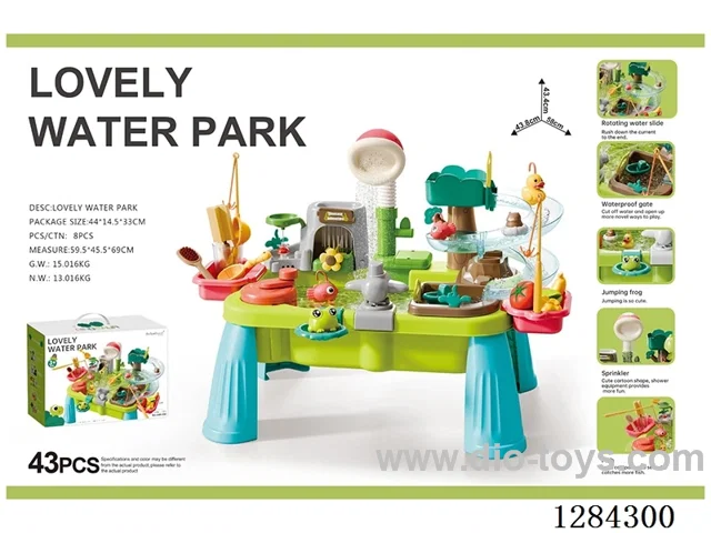 Fun Water Play Set, Electric Water-Spouting Sink 43 PCS – Batteries Not Included: 4 x 1.5V AA