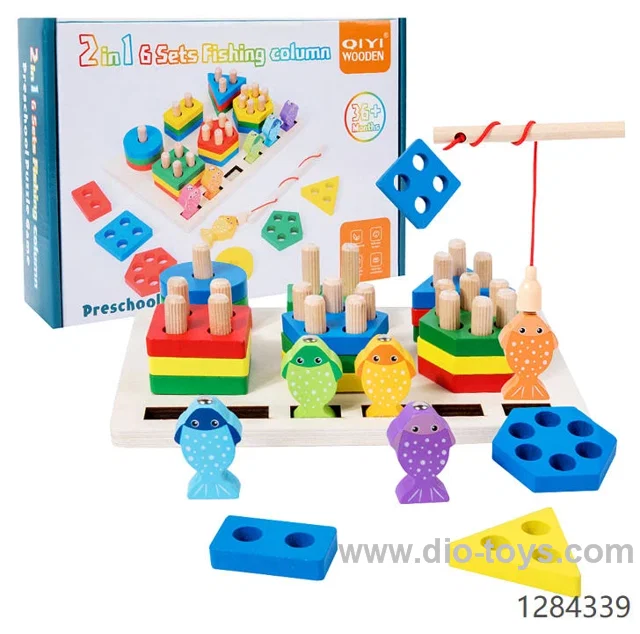 2 in 1 Children Educational Fishing Building Blocks Toys