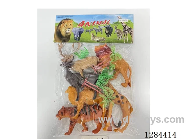Wildlife Set (6PCS 5-inch animals + 2 trees + 4 grass)