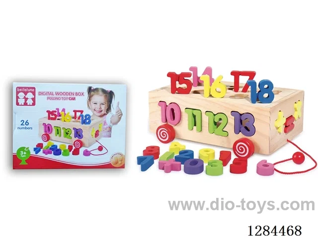 Wooden Educational Toy Number Trailer
