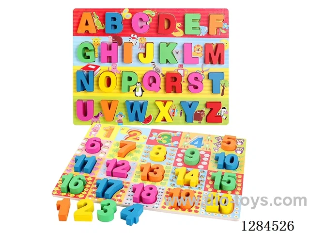 Wooden Alphabet and Number Learning Board