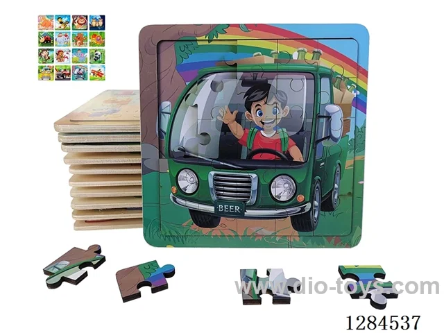 Wooden Cartoon Puzzle Assortment