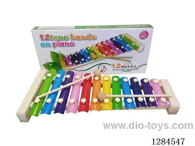 Wooden 12-Note Hand-Strike Xylophone