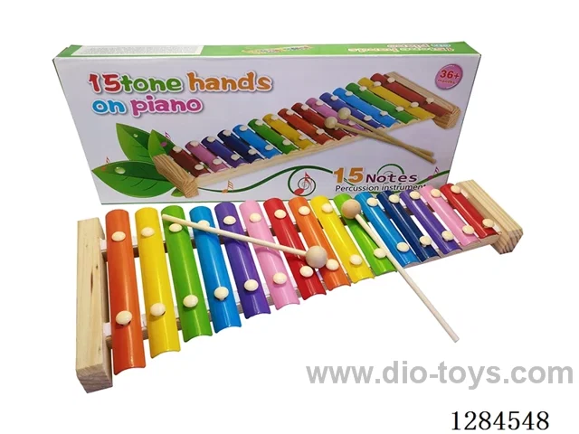 Wooden 15-Note Hand-Strike Xylophone