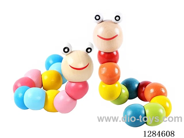 Wooden Transformable Caterpillar Animal Toy
