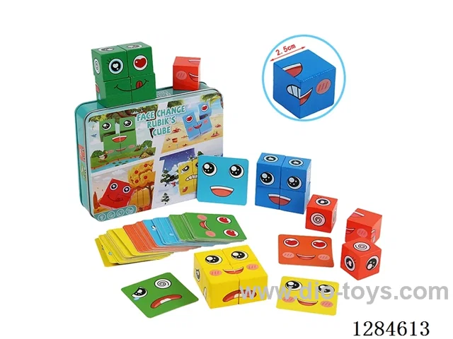 Wooden Large Face-Changing Cube Building Blocks