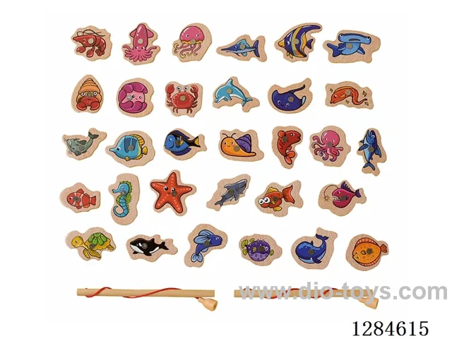 Wooden Ocean Magnetic Fishing Set (31 PCS)